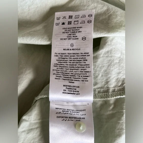 JDY shirt cotton dress with 3/4 sleeve in mint size 36 - Picture 10 of 14